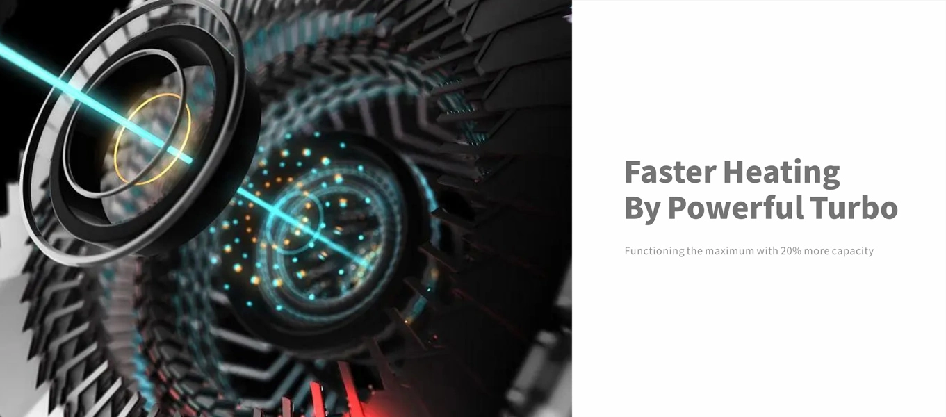 تسخين أسرع بواسطة توربو قوي